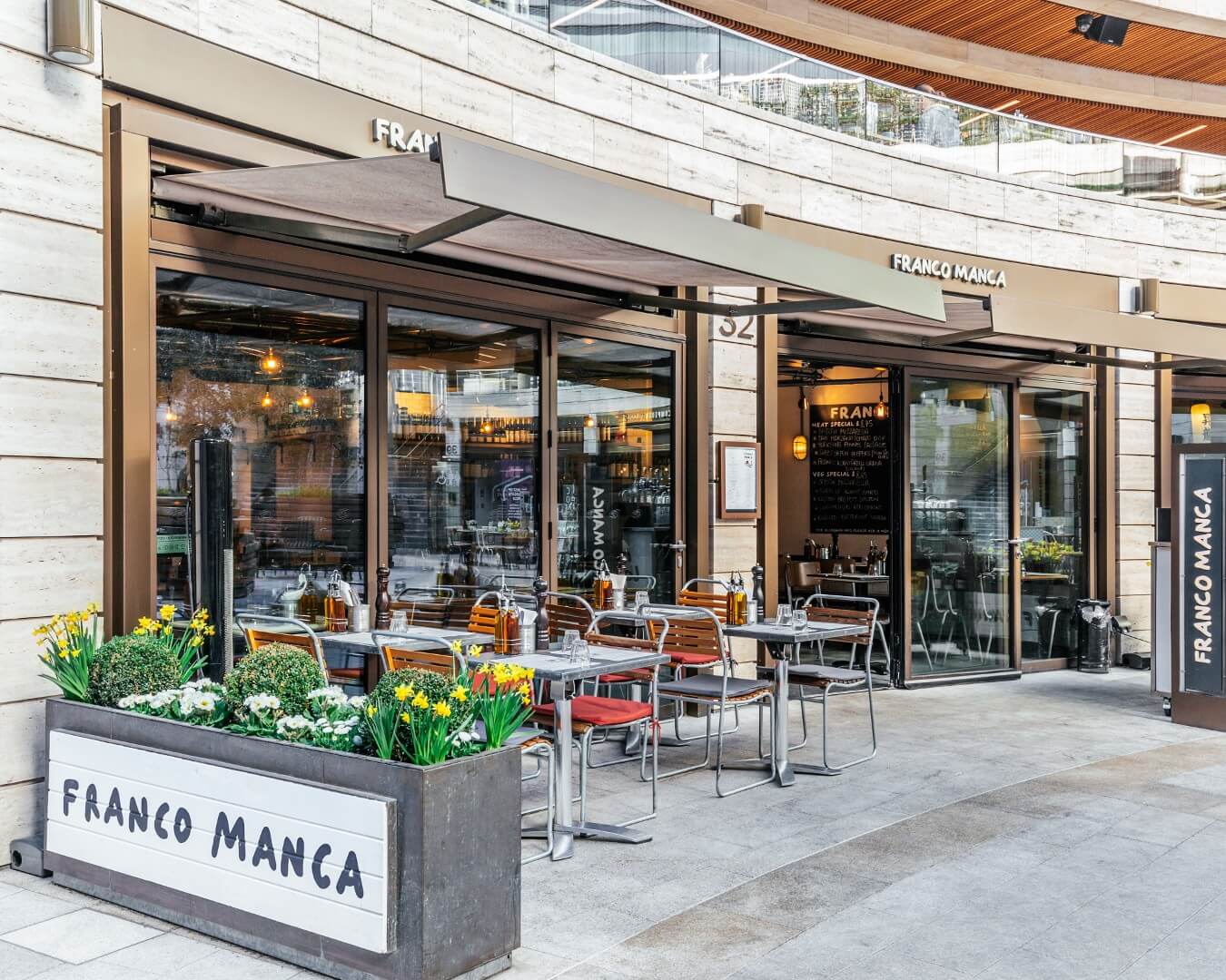 terrace of Broadgate Circle Franco Manca