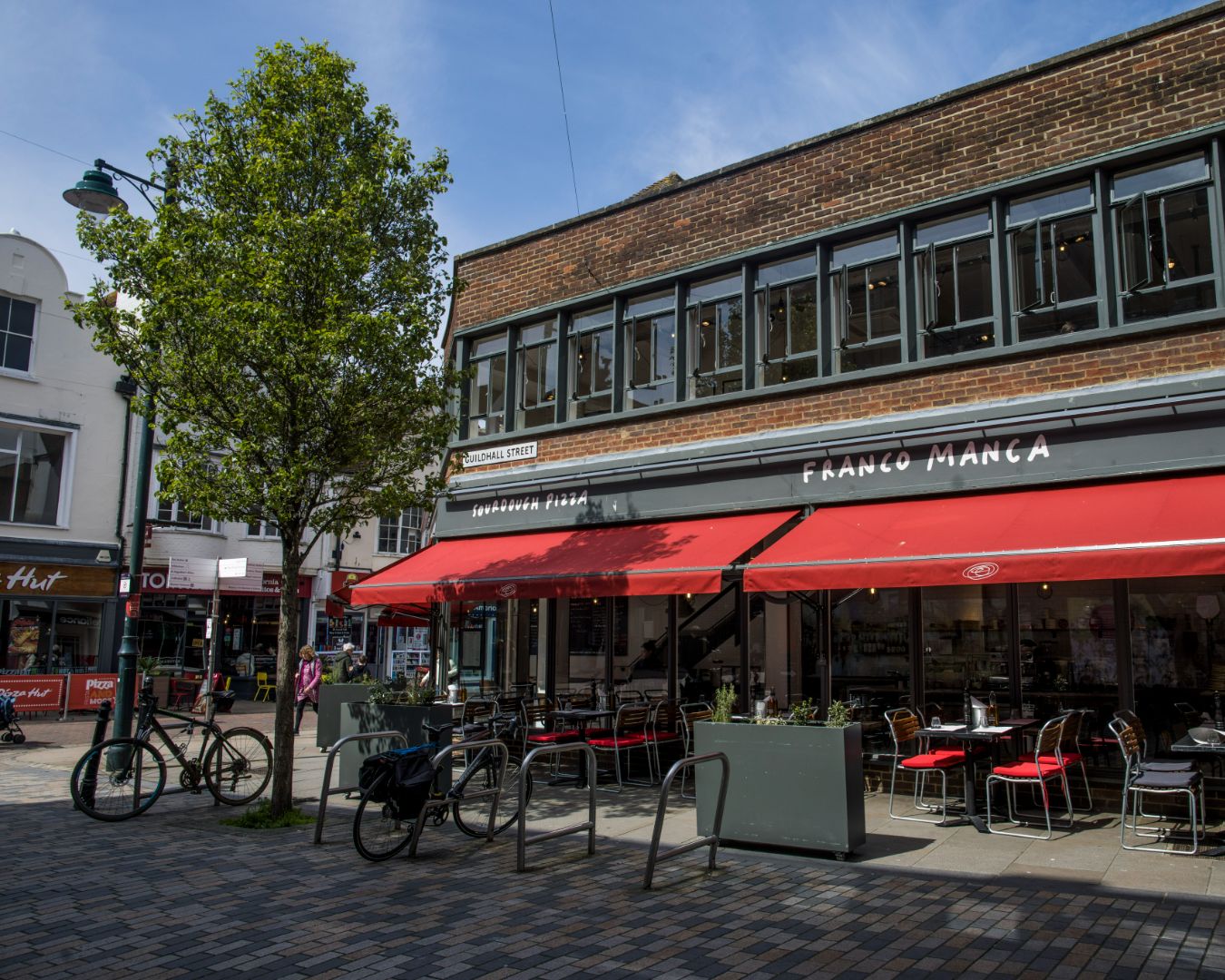 terrace of Franco Manca in Canterbury