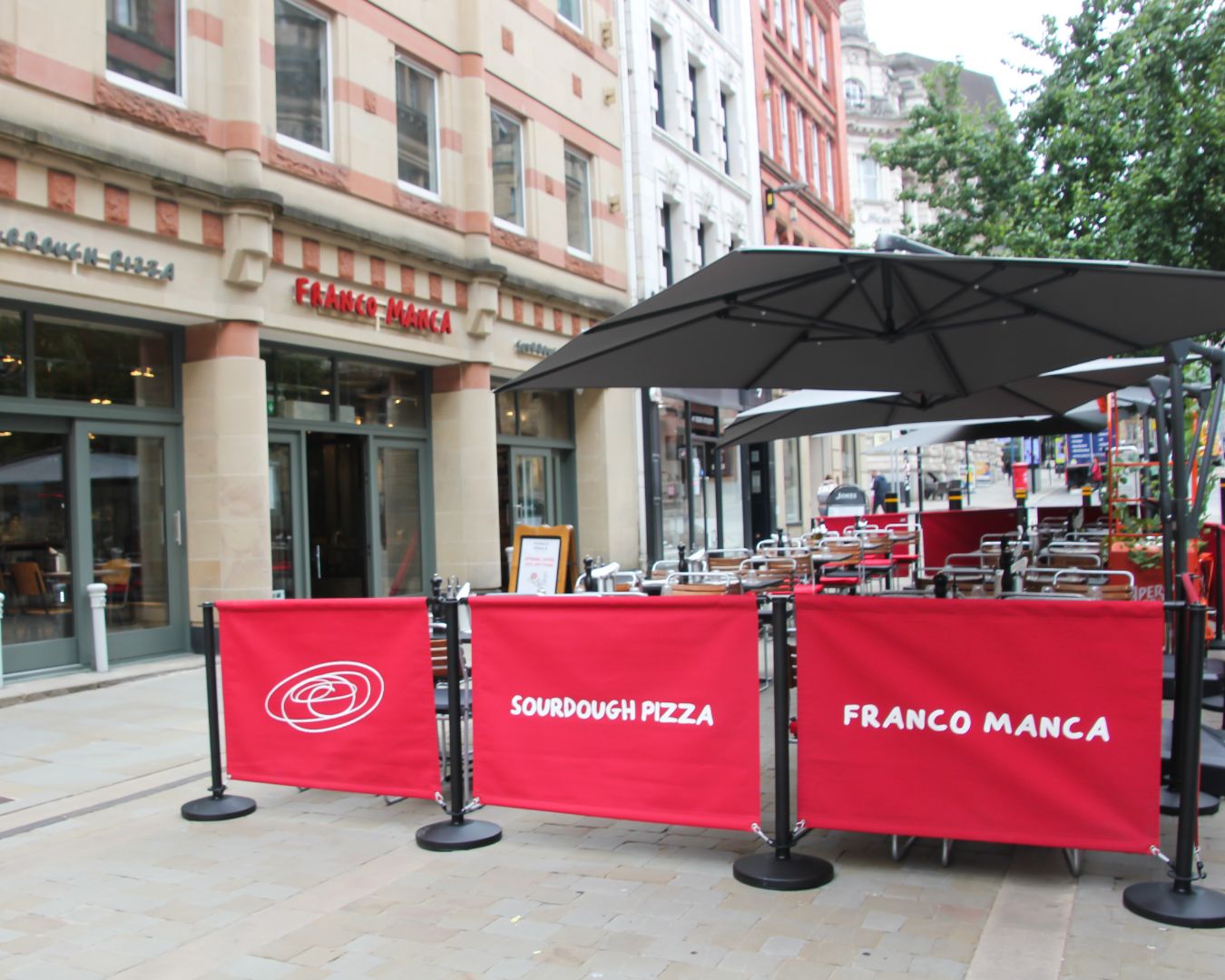 comfortable pizzeria terrace in Manchester