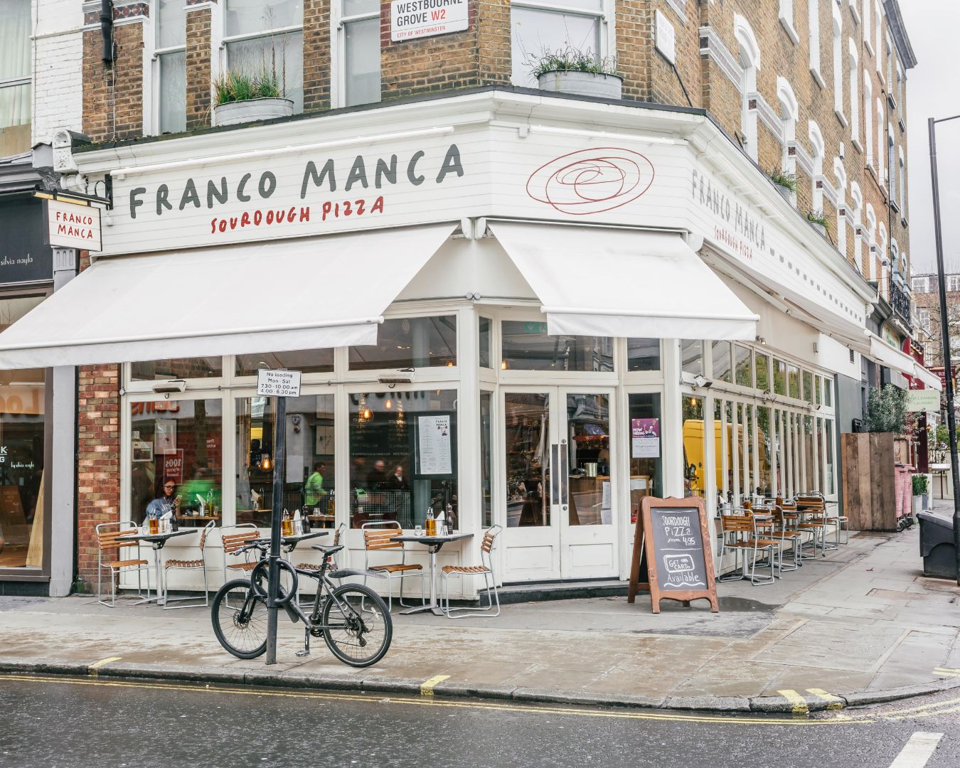 Franco Manca pizza in Westbourne Grove