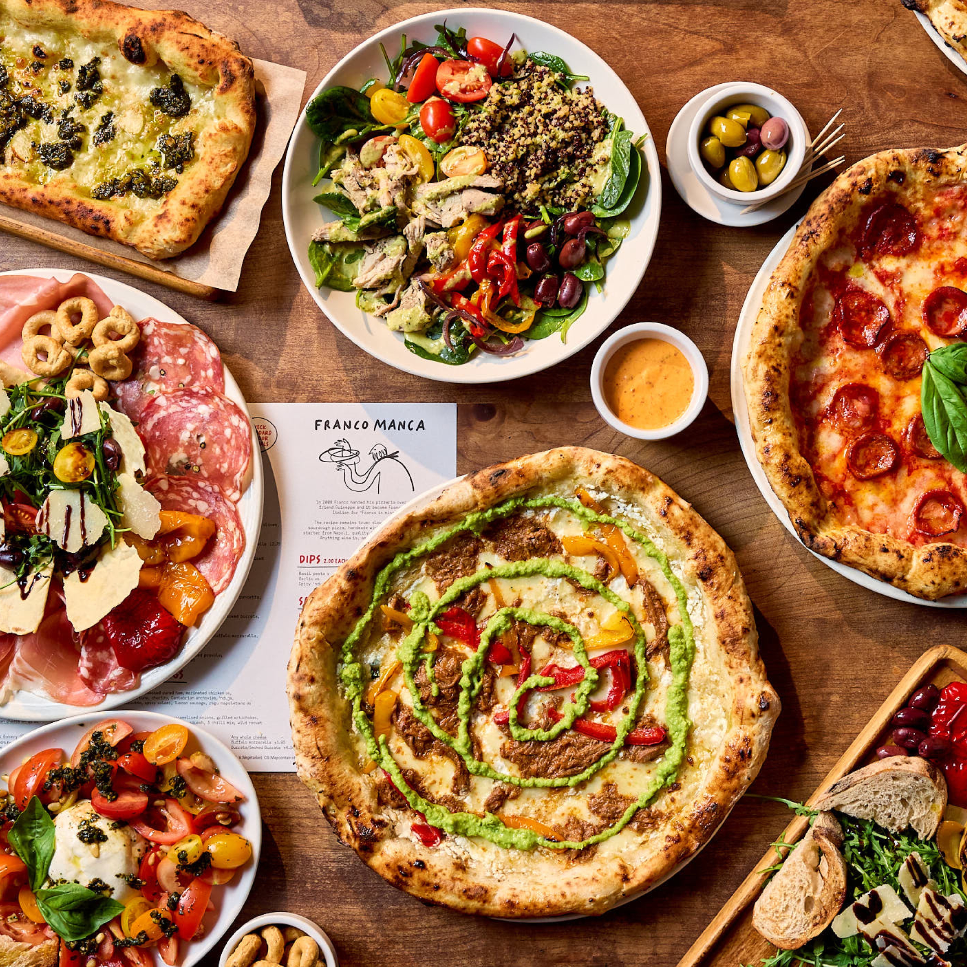 spring menu at franco manca