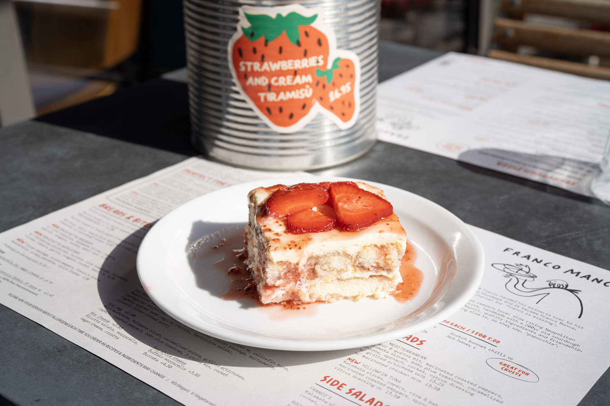 strawberry and cream tiramisu